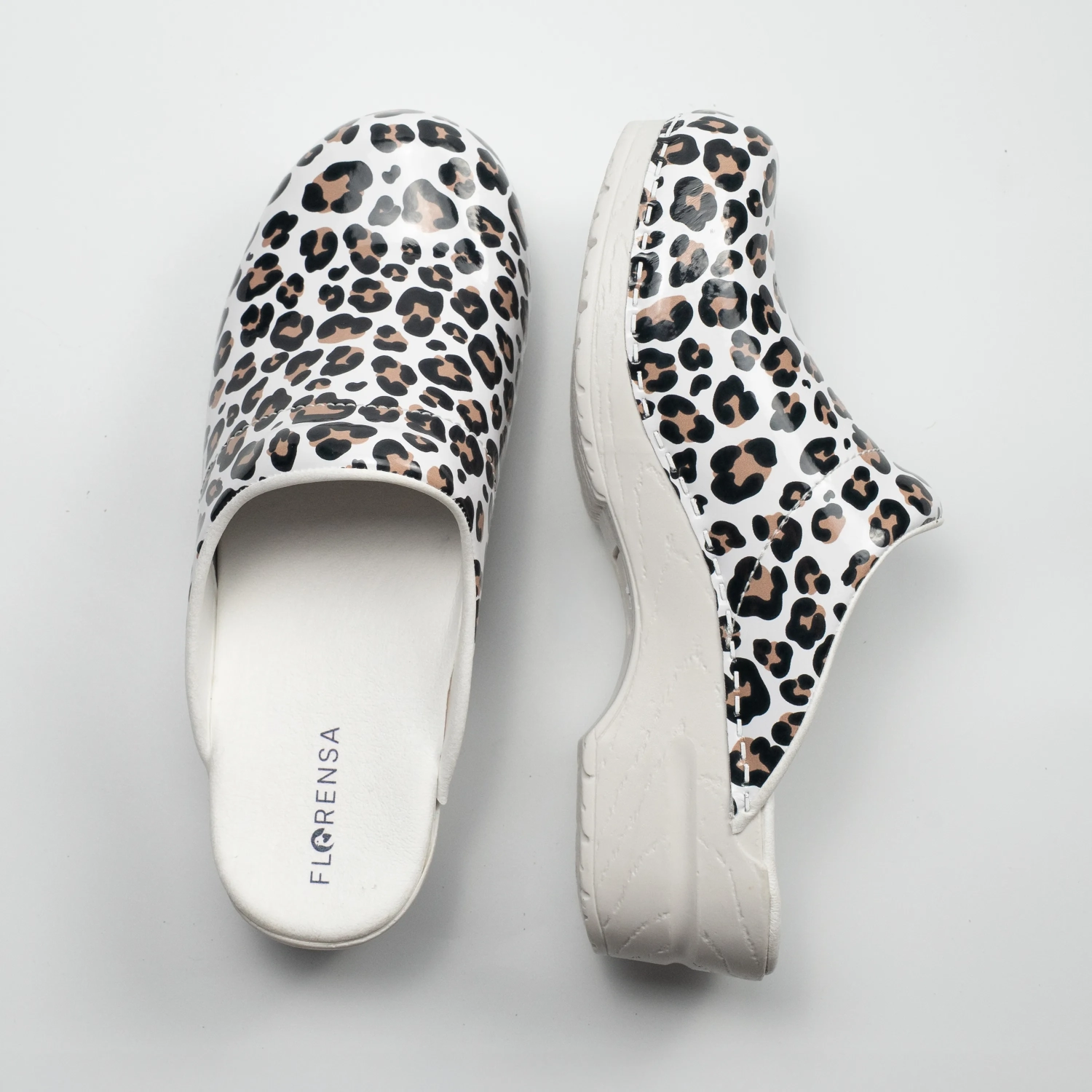 Florensa Klompen Flex - Leopard White