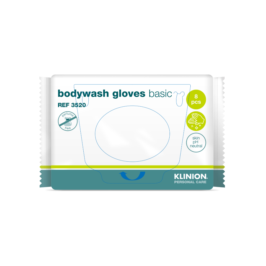 Klinion - Personal Care - Geïmpregneerde washandjes parfumvrij - 3 in 1 - 8 st.